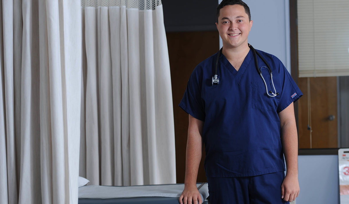 Nursing student Anthony Vincent