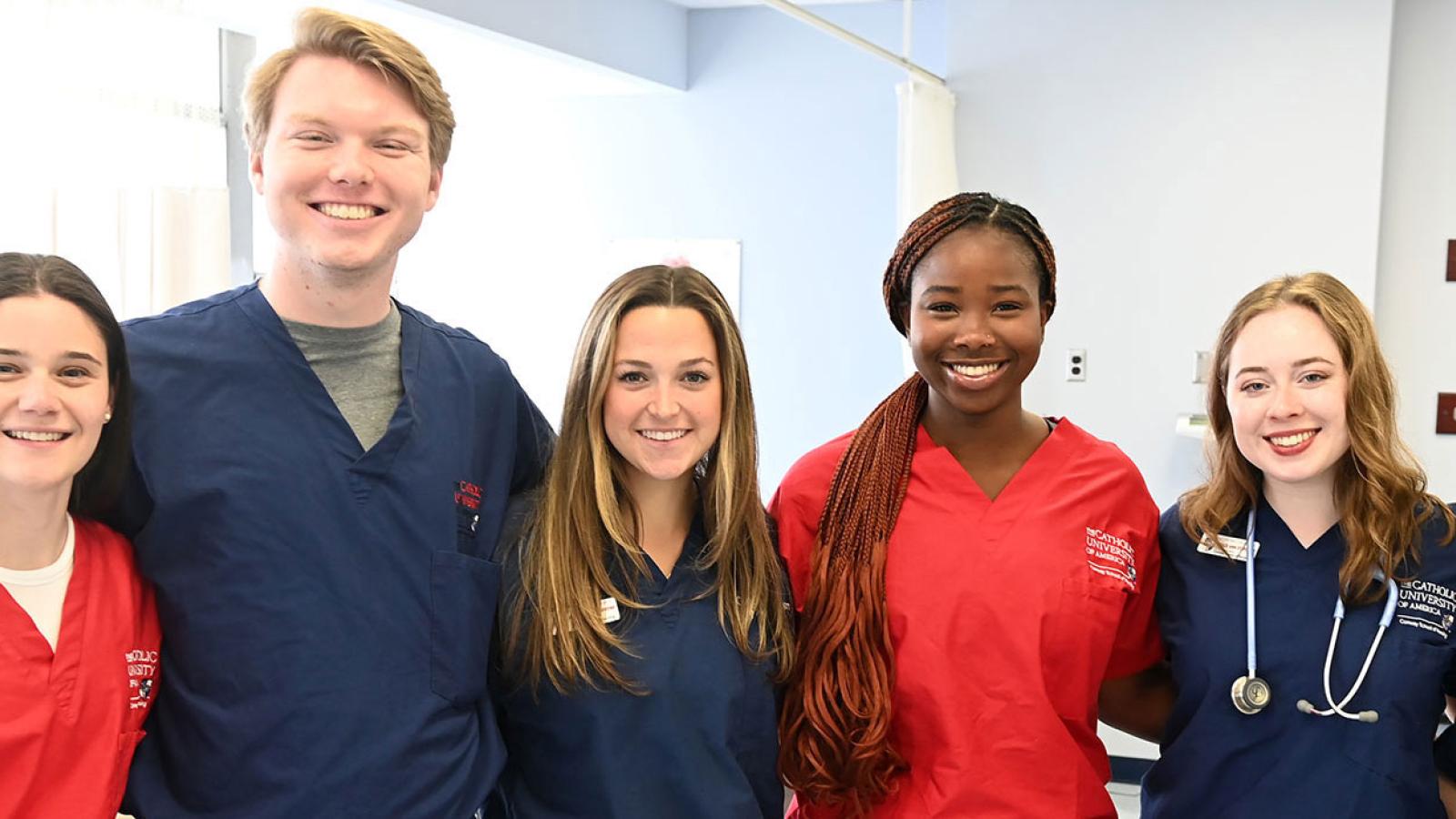 A group of nursing students ready to complete their program.