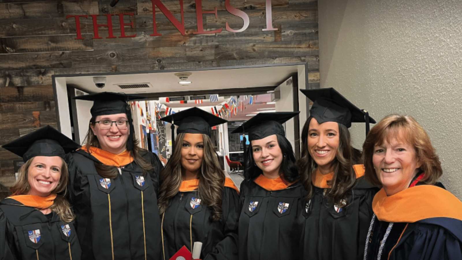 Photo of the inaugural MSN graduates during the December 2025 Commencement. 