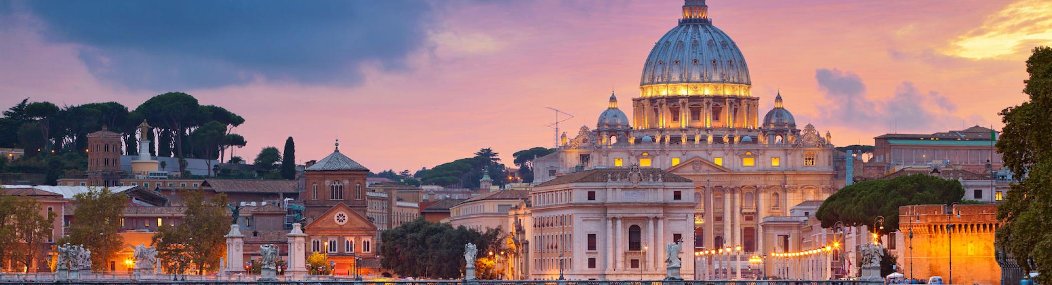 Rome, Italy in the evening.