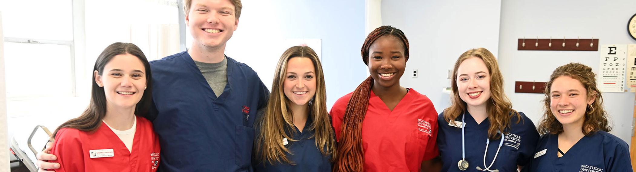 A group of nursing students ready to complete their program.