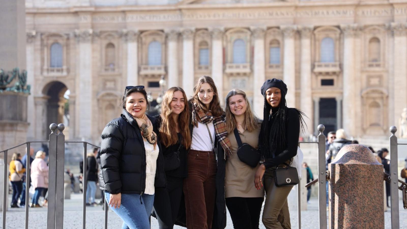 amelia and friends at the Vatican
