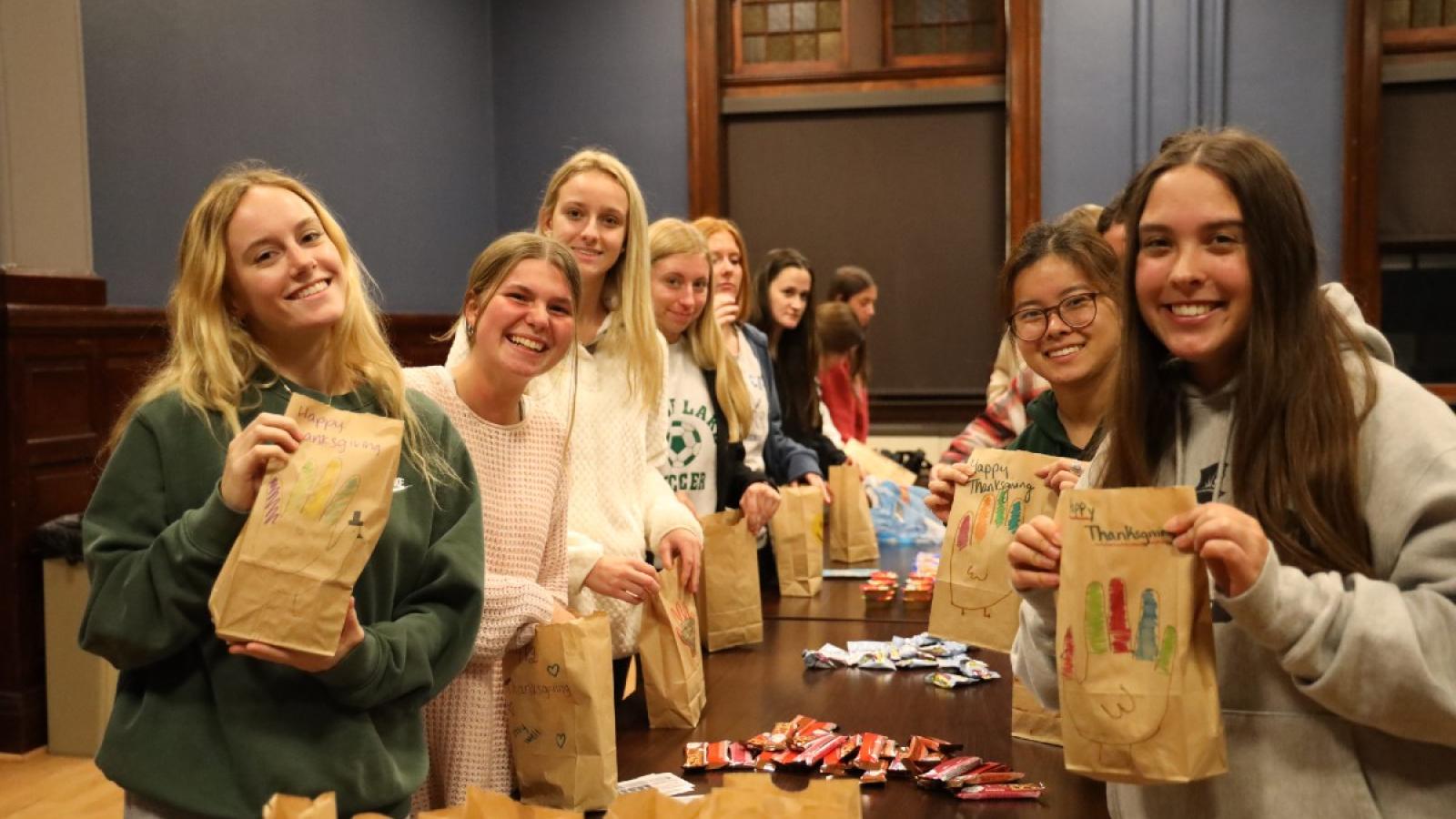 amelia and friends doing a service project