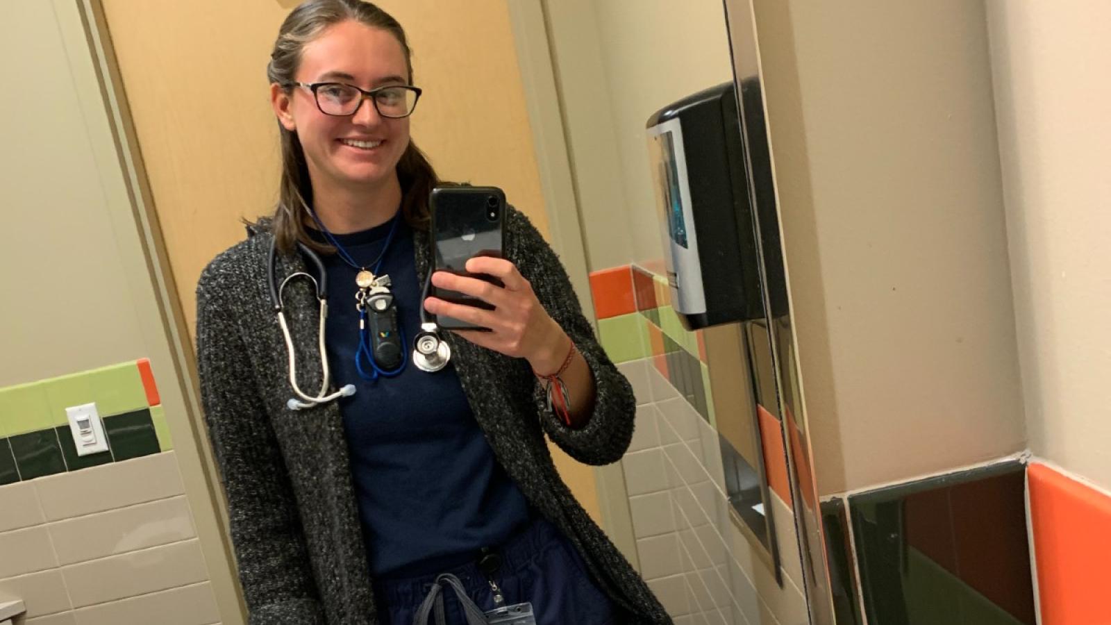 amanda at her nursing job