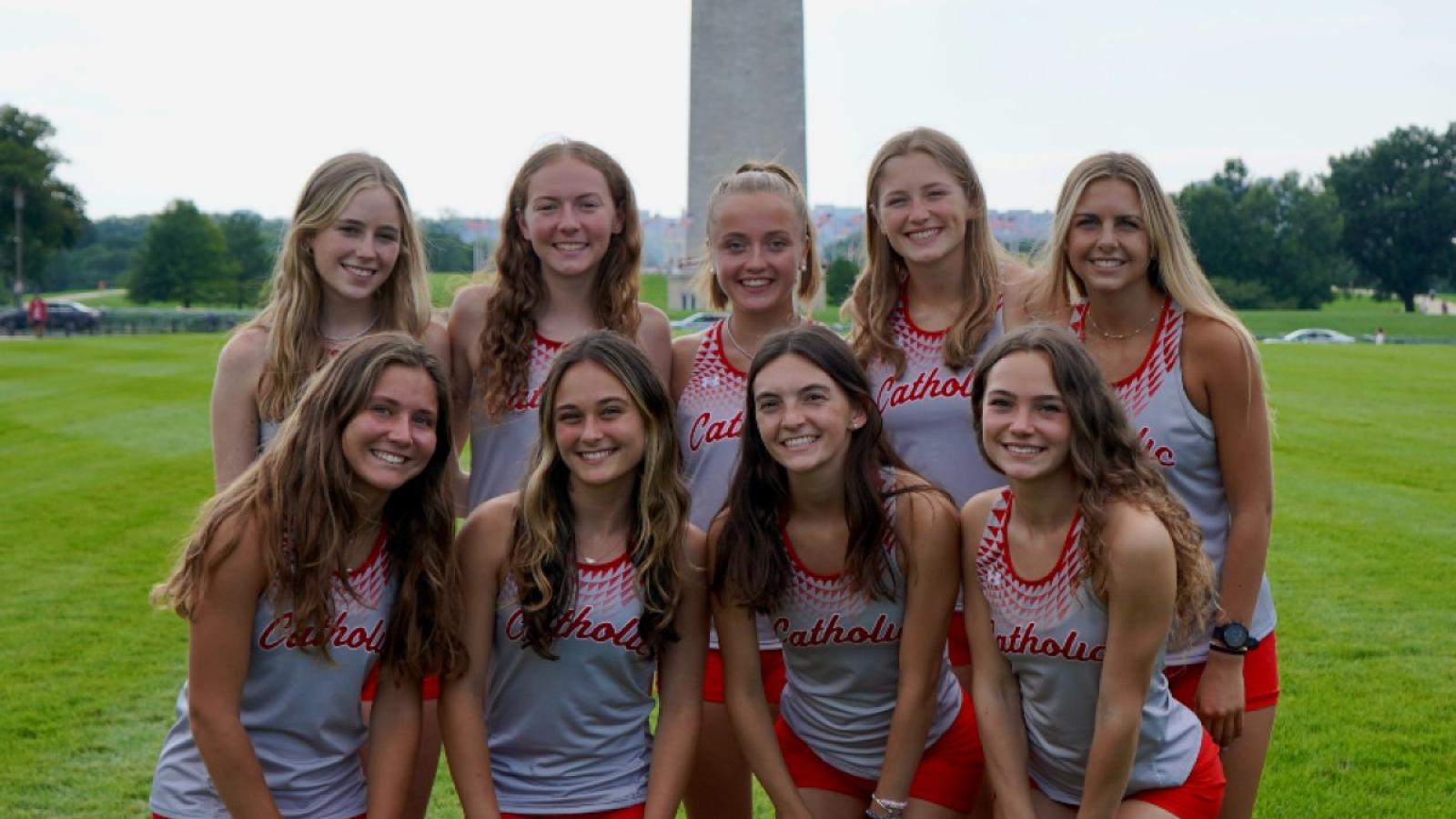 sarah and her team at the washington monument