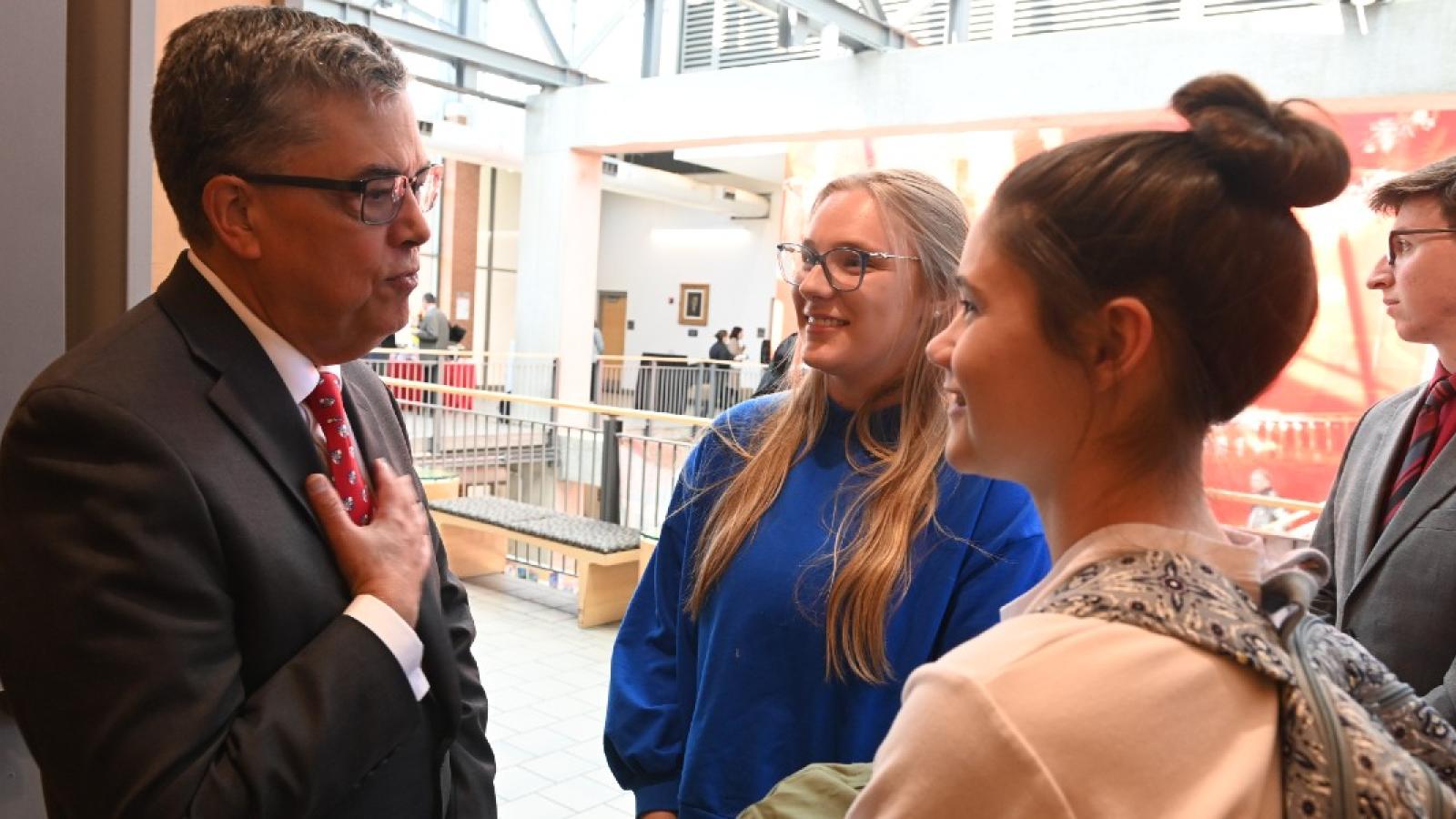 whitney chatting with President Kilpatrick