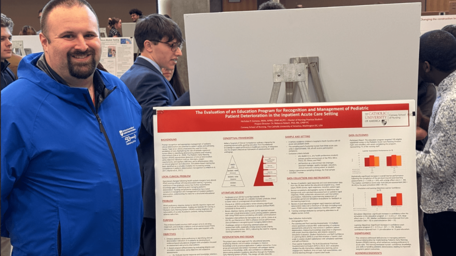 Conway School of Nursing representative at Research Day 2025.