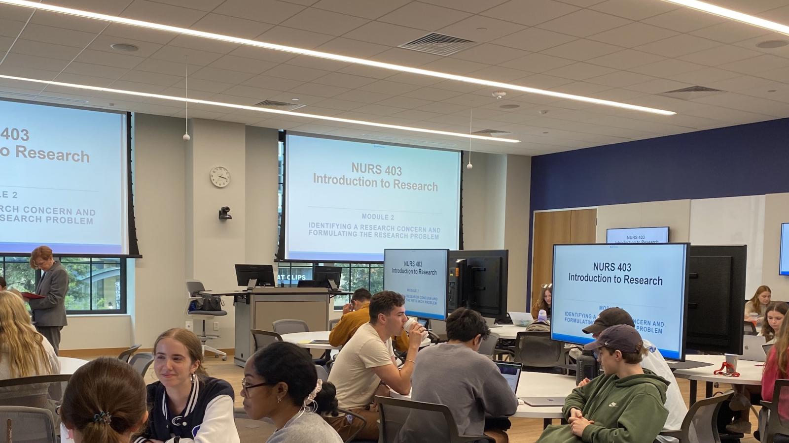 students in a collaborative space