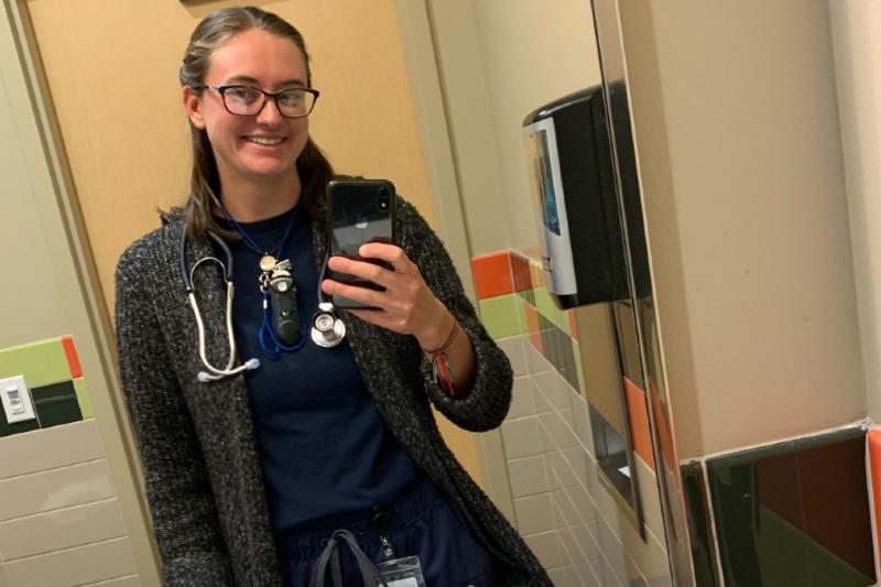 amanda at her nursing job