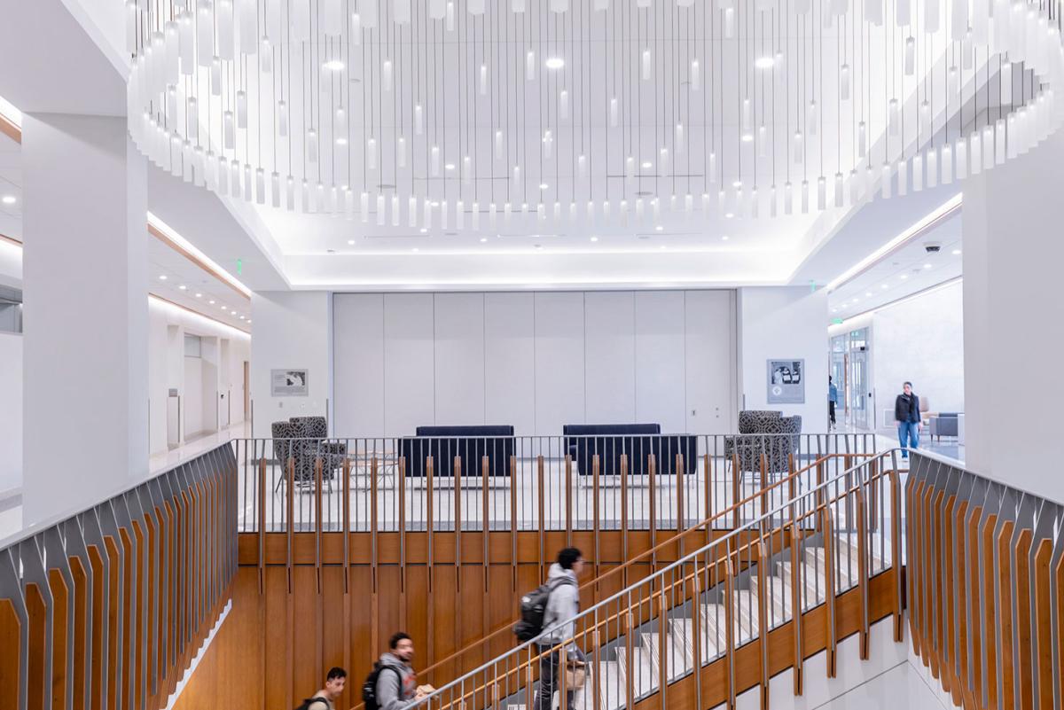 Interior main stairwell of the Conway Building.