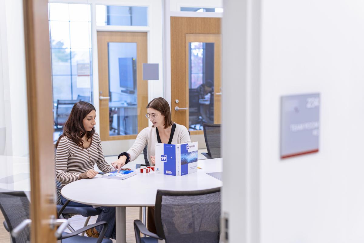 students working together in a study room 