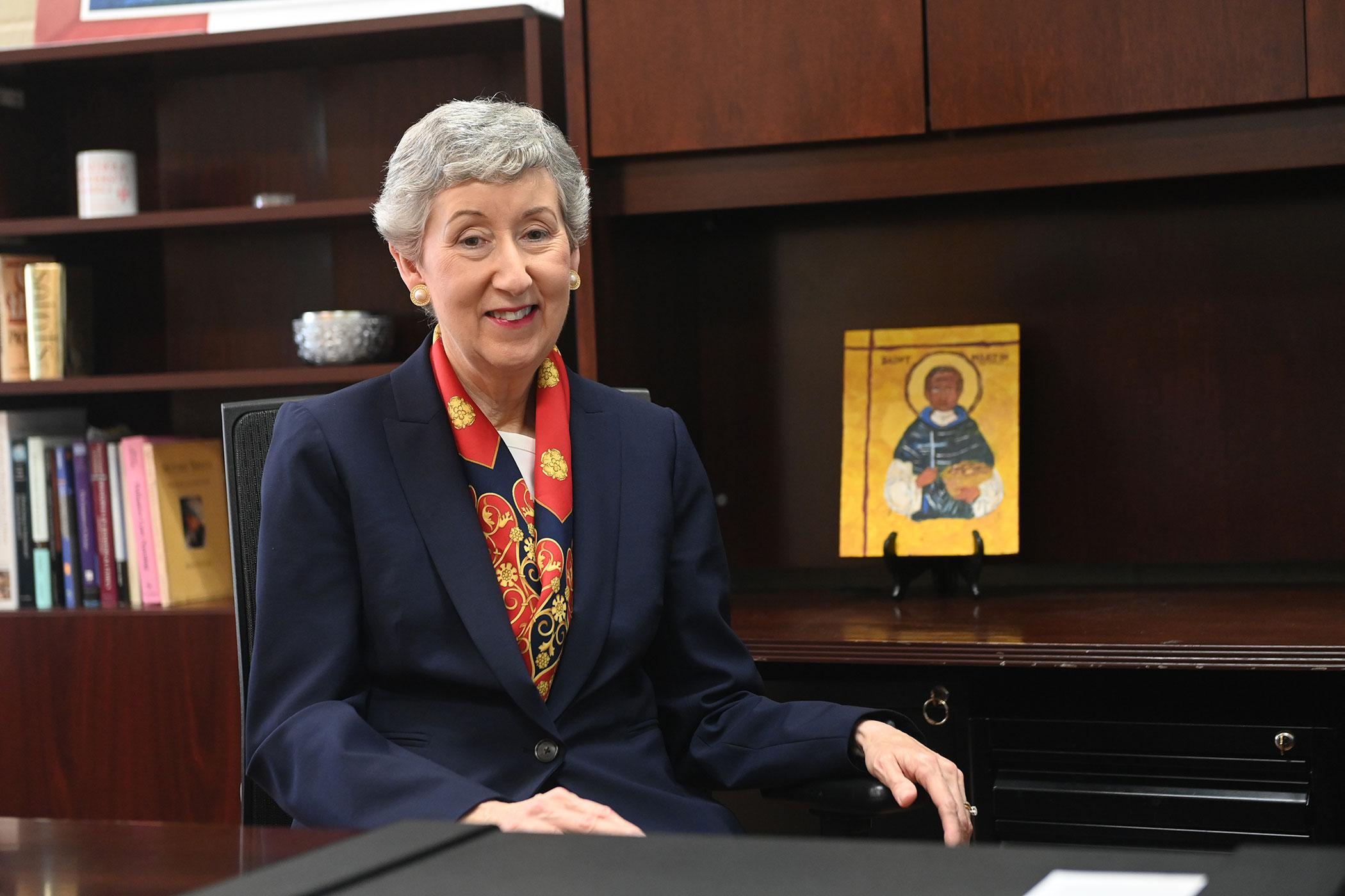 Dean Marie Nolan in her office.